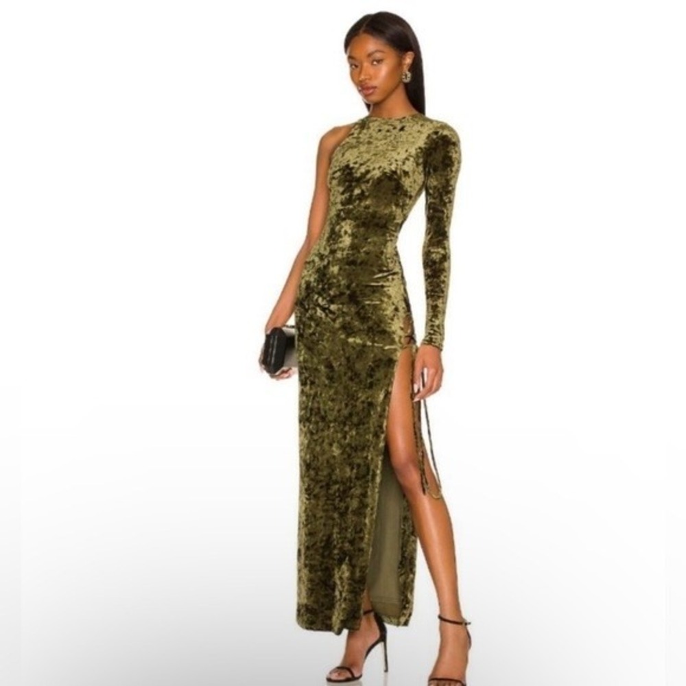 NWT Revolve Camila Coelho Gabriel Maxi Dress Size Small Crushed Velvet‎